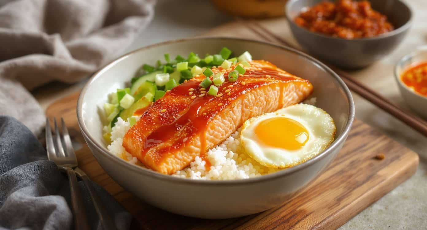 15-Minute Gochujang Salmon Rice Bowls